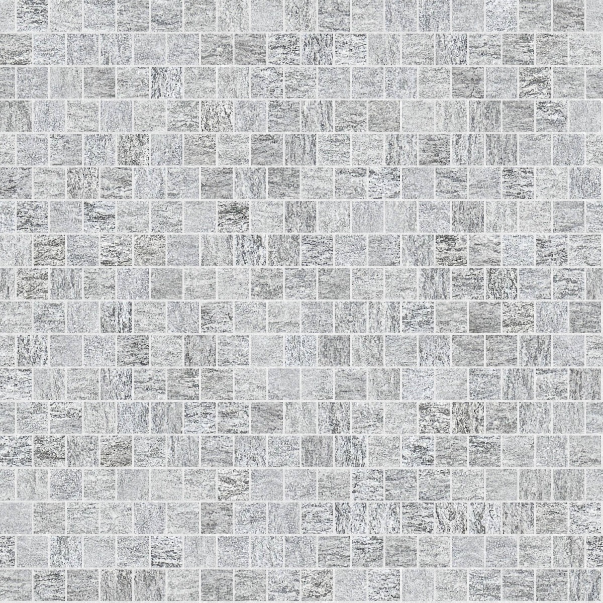 A seamless stone texture with m1023 sdm395 pietra italia gray gneiss - sand blasted blocks arranged in a Stretcher pattern