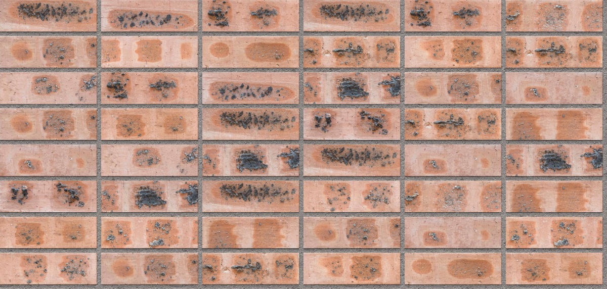 A seamless brick texture with bergendal satin blend fbs units arranged in a Stack pattern