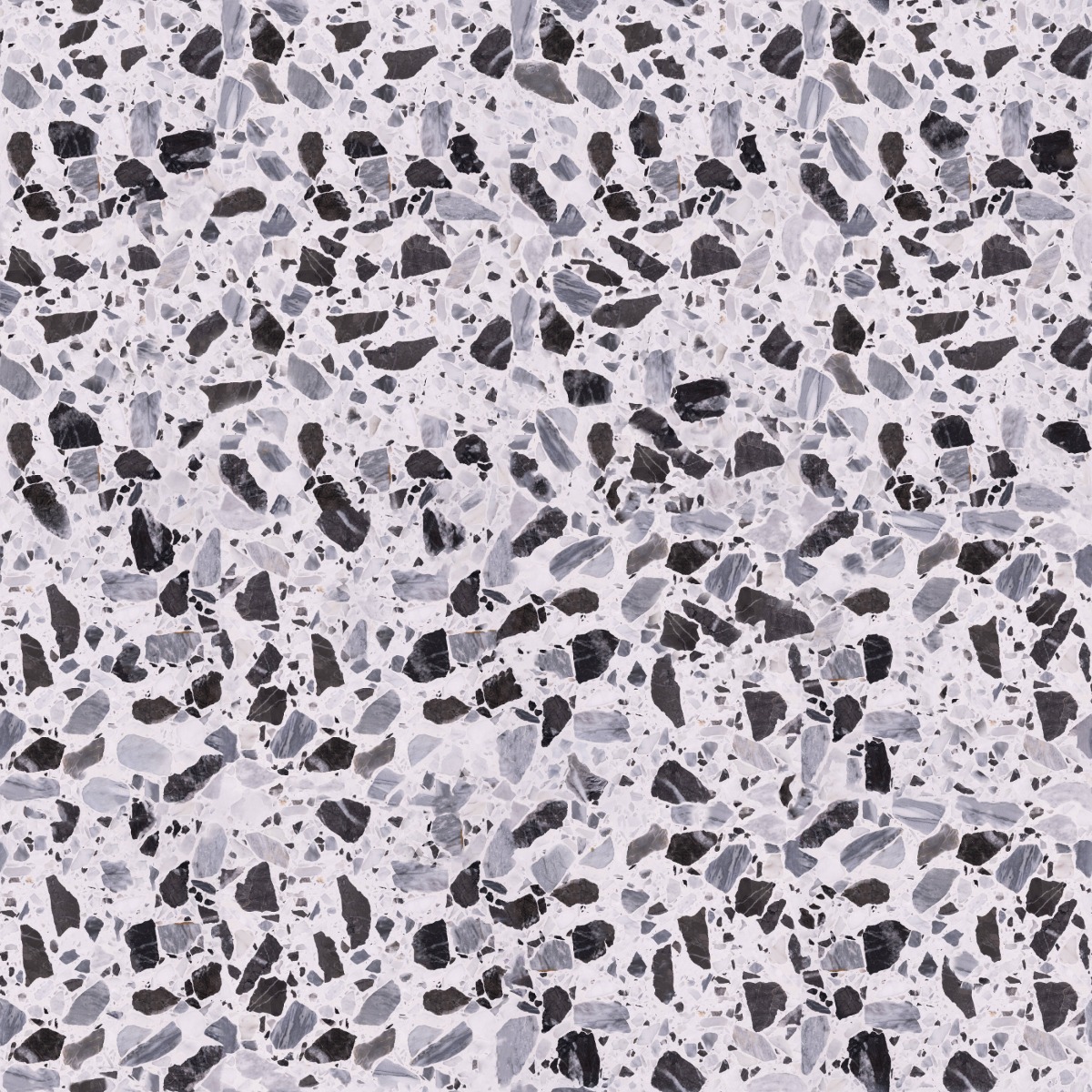 A seamless terrazzo texture with egea 8320 units arranged in a None pattern