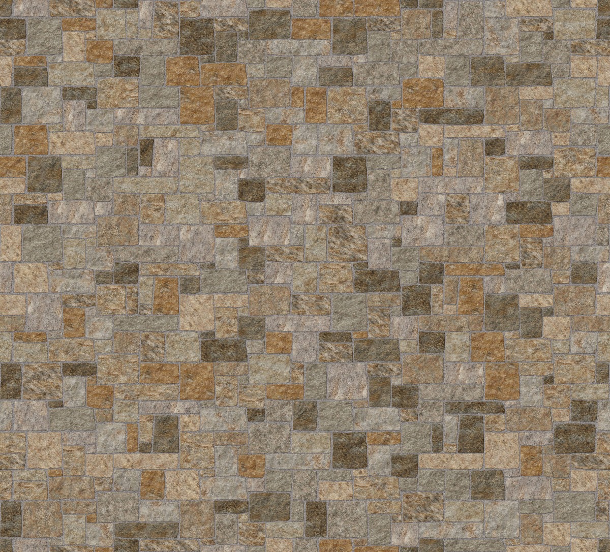 A seamless stone texture with m1268 sdm468 new england tan granite - bedface blocks arranged in a Veneer - Roughly Squares and Rectangles - Split Edge - Random Sizes - DP113 pattern