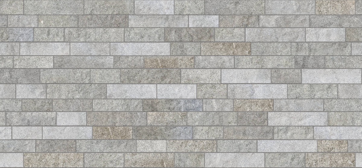 A seamless stone texture with m1305 sdm513 heritage plank granite - buff - split-face blocks arranged in a Paving - Planks 36'' 48'' 60'' 72'' Lengths X 18'' 15'' 17'' 16'' 15'' 18'' Widths - DP126 pattern