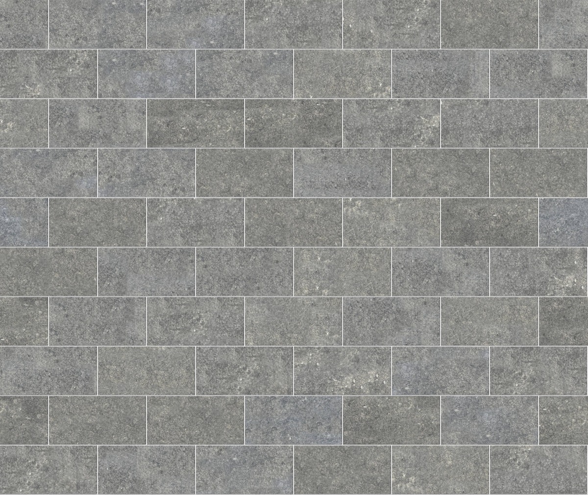 A seamless stone texture with m546 sdm485 belgian bluestone - flamed blocks arranged in a Stretcher pattern