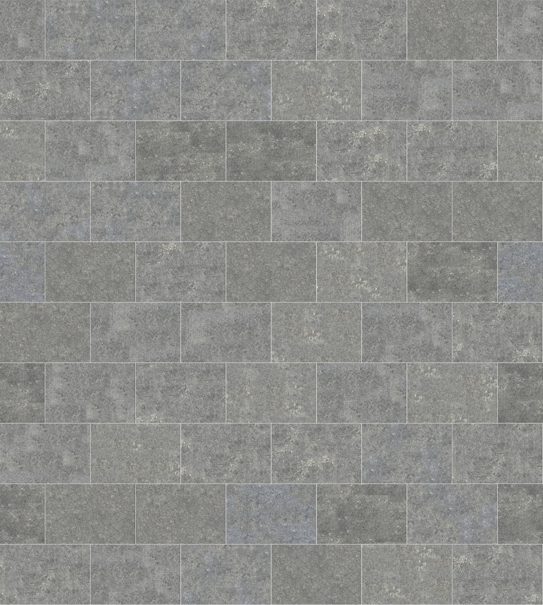 A seamless stone texture with m546 sdm485 belgian bluestone - flamed blocks arranged in a Stretcher pattern