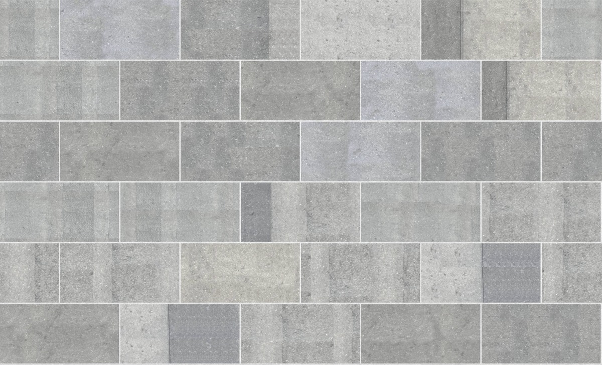 A seamless stone texture with m546 sdm496 belgian bluestone - sawn blocks arranged in a Stretcher pattern
