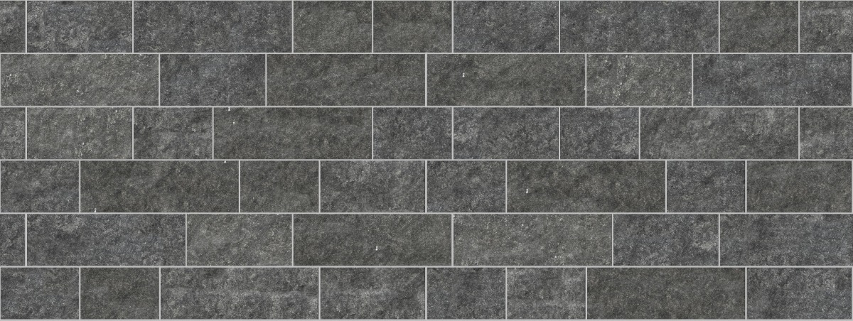 A seamless stone texture with m546 sdm498 belgian bluestone - enoluce blocks arranged in a Paving - Running Bond  - Sawn Edge - Dimensional 22 Pieces 3 Sizes - DP087 pattern