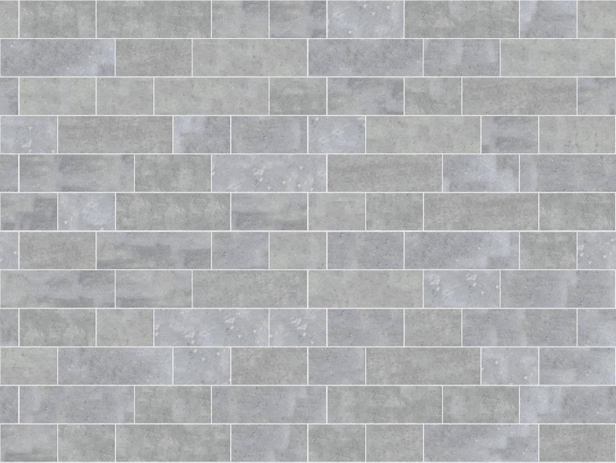 A seamless stone texture with m546 sdm500 belgian bluestone - scoured blocks arranged in a Paving - Running Bond  - Sawn Edge - Dimensional 22 Pieces 3 Sizes - DP087 pattern