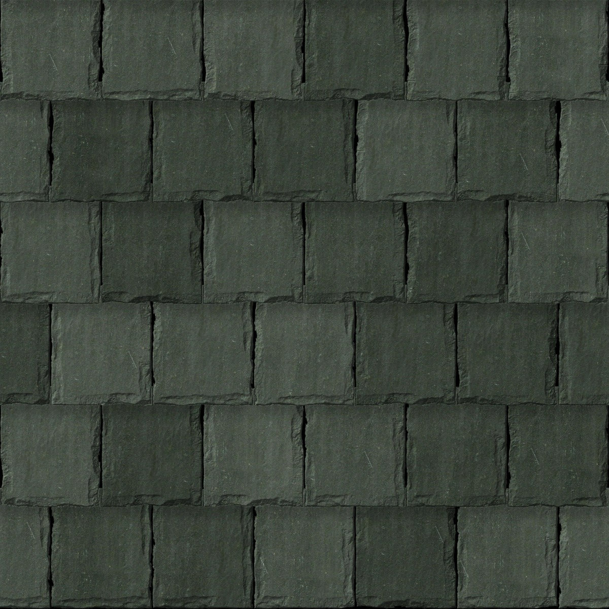 A seamless stone texture with natural slate blocks arranged in a Stretcher pattern