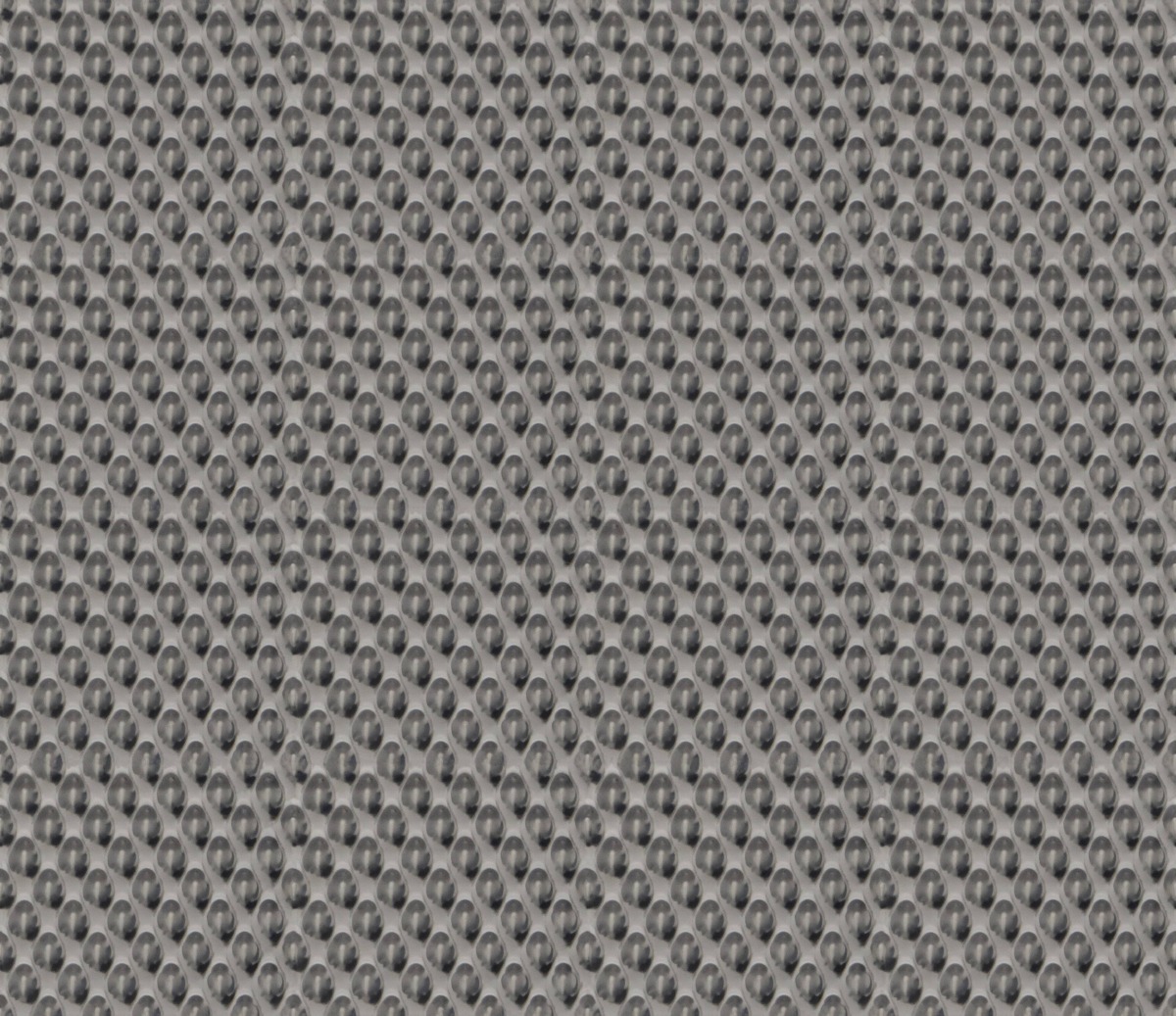 A seamless metal texture with stainless steel rigidised embossed, grade 304 - finish bright annealed sheets arranged in a None pattern