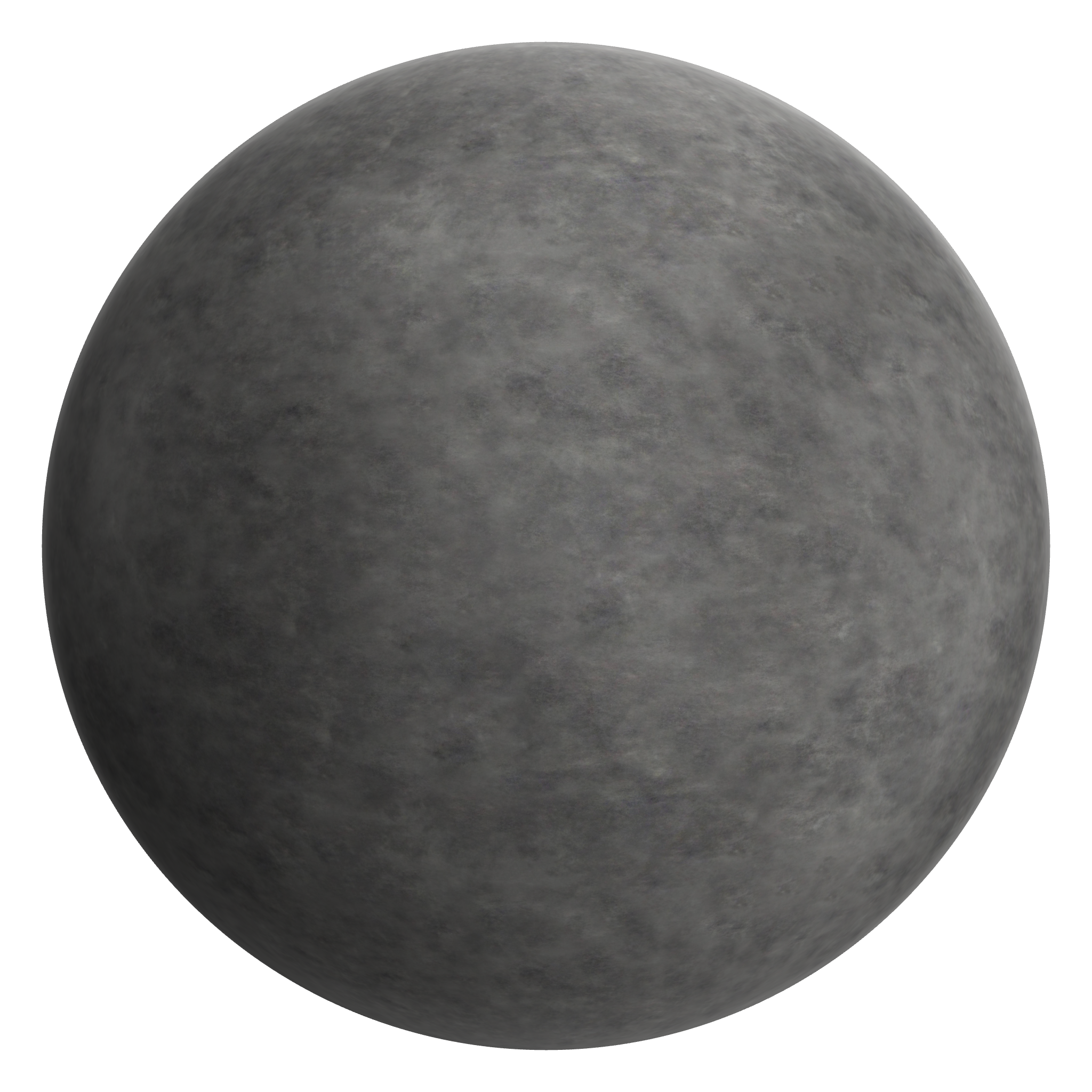 3D sphere preview of Zinc Light Aged Lacquered seamless texture