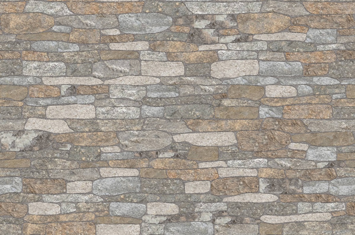 A seamless stone texture with m1190 sdm411 new england fieldstone flats - weathered blocks arranged in a Veneer - Fieldstone Ledgestone - Natural Edge - Random Sizes - DP027 pattern