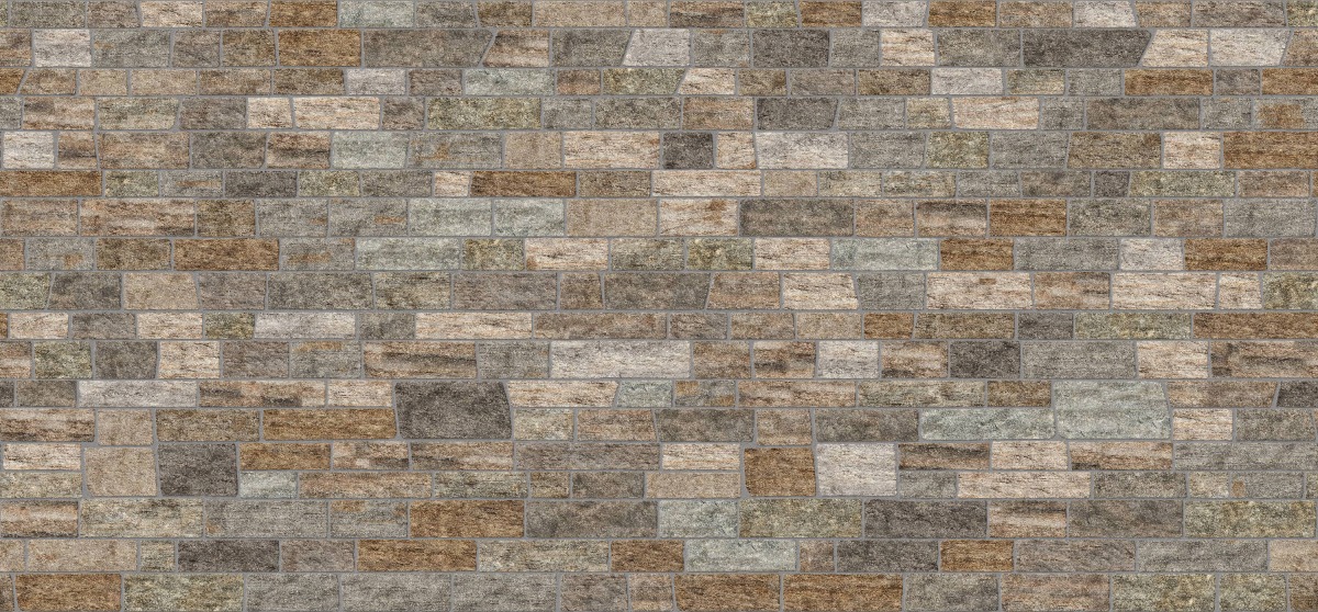 A seamless stone texture with m1268 sdm466 new england tan granite - ledge - split-face blocks arranged in a Veneer - Ledgestone - Split Edge - Random Sizes - DP121 pattern