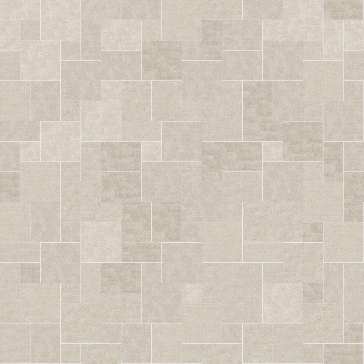 A seamless stone texture with m1297 sdm497 mediterranean cream limestone - sand blasted blocks arranged in a Paving - Universal  - Sawn Edge - Dimensional 14 Pieces 4 Sizes - DP094 pattern