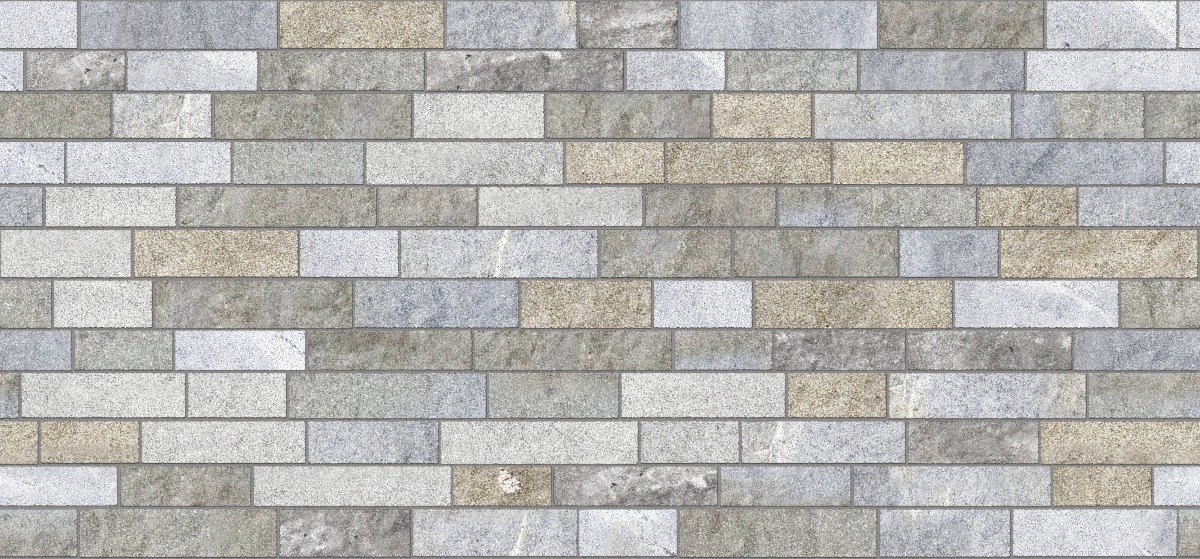 A seamless stone texture with m1308 sdm518 heritage plank granite - full color - split-face blocks arranged in a Paving - Planks 36'' 48'' 60'' 72'' Lengths X 18'' 15'' 17'' 16'' 15'' 18'' Widths - DP126 pattern