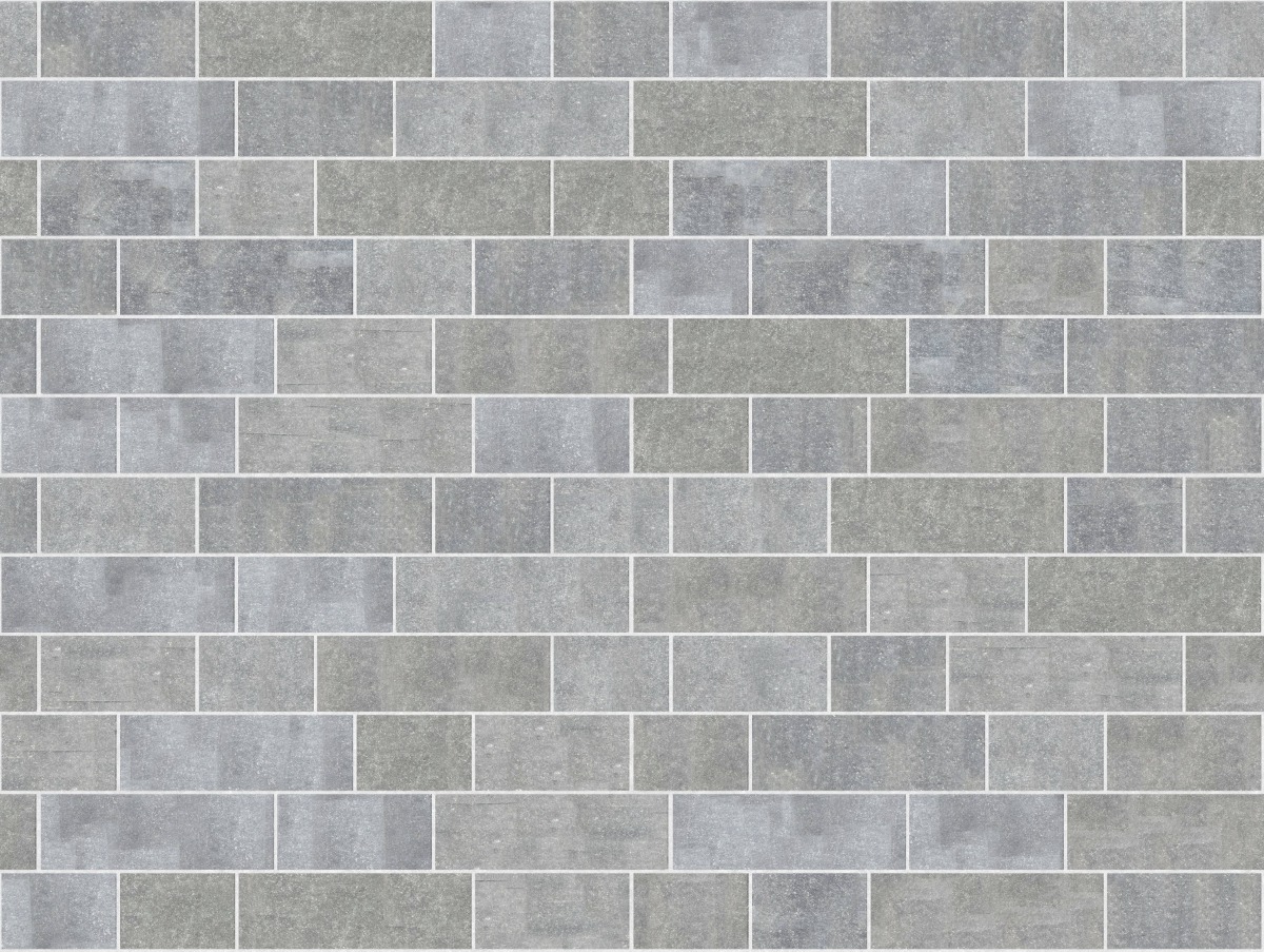 A seamless stone texture with m546 sdm489 belgian bluestone - enostyl blocks arranged in a Paving - Running Bond  - Sawn Edge - Dimensional 22 Pieces 3 Sizes - DP087 pattern