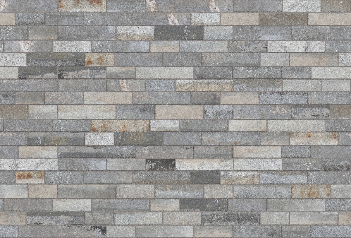 A seamless stone texture with m87 sdm453 reclaimed third generation granite curbstone - weathered & worn blocks arranged in a Paving - Planks 36" 48" 60" 72" Lengths X 15" 16" 18" 15" 17" 15" Widths - DP125 pattern