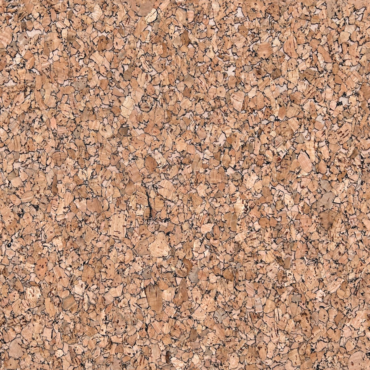 A seamless wallpaper texture with real cork wallpaper units arranged in a None pattern