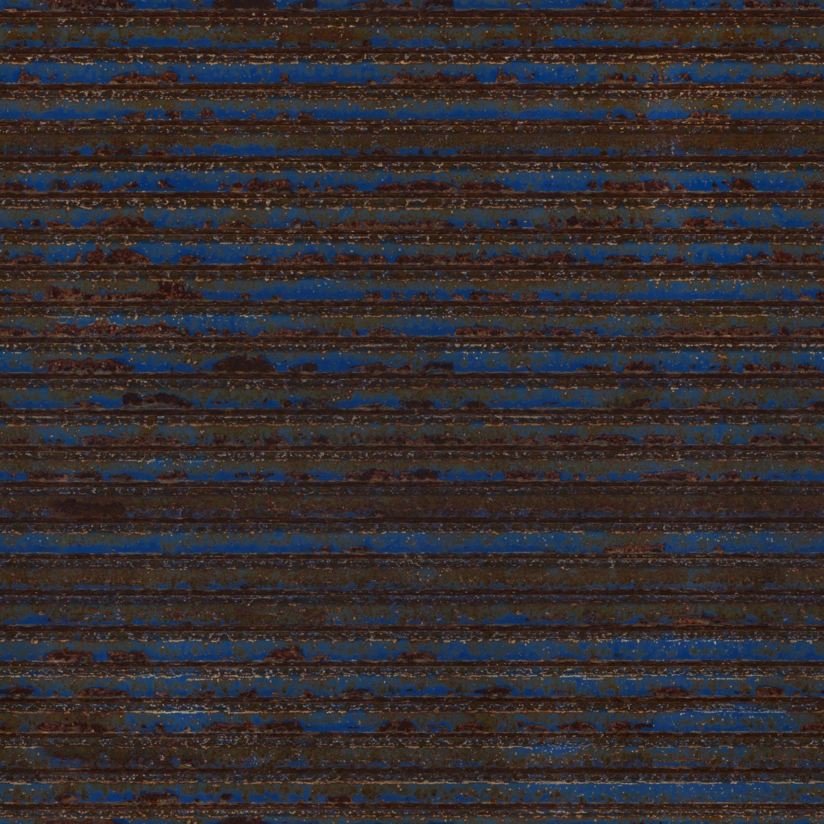 A seamless metal texture with rusty shutter sheets arranged in a None pattern