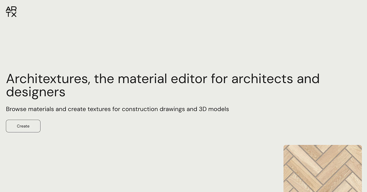 Thumbnail of Architextures, the material editor for architects and designers - Architextures
